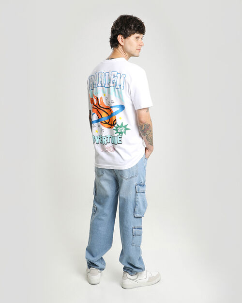 Playera Blanca Estampada